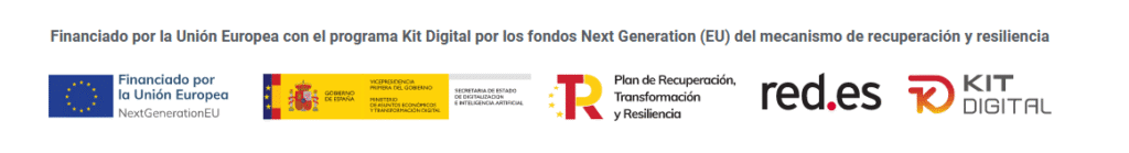 Financiado por la Unión Europea con el programa Kit Digital, fondos Next Generation EU, Red.es y Gobierno de España